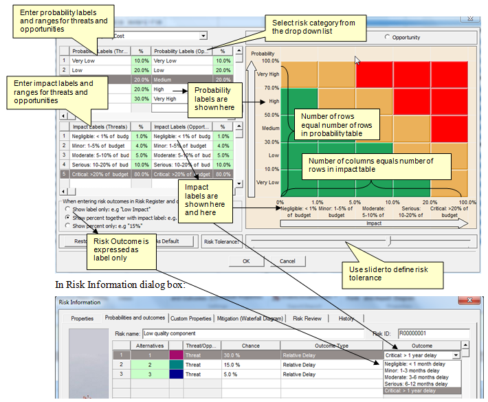 Risk Matrix: formatting